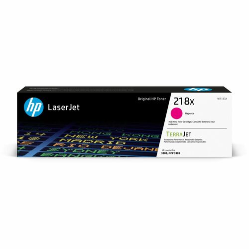 Cartouche de toner laser HP 218X d'origine à haut rendement - Magenta