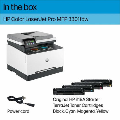Impresora láser LaserJet Pro 3301 CLR P/S/C/F ENET USB WL 600x600 512 MB 35 ppm
