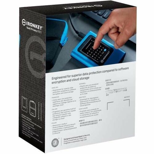 7680GB IRONKEY VAULT PRIVACY 80 XTS-AES 256-BIT ENCRYPTED EXT SSD