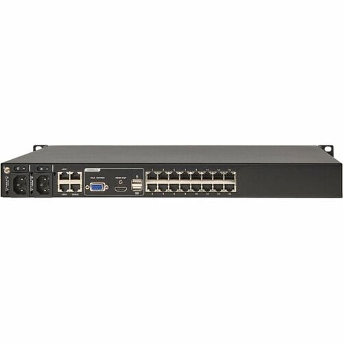 Conmutador KVM sobre IP CAT5E de 16 puertos, 1U, TAA