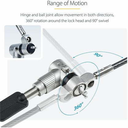 StarTech.com Candado universal para portátil (paquete de 25), 2 m, con llave igual, cable de seguridad
