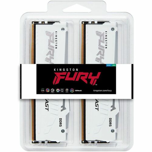 32GB 6000MT/S DDR5 CL30 DIMM KIT OF 2 FURY BEAST WHITE RGB EXPO