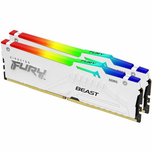 64GB 6000MT/S DDR5 CL30 DIMM KIT OF 2 FURY BEAST WHITE RGB EXPO