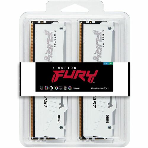 64GB 6000MT/S DDR5 CL30 DIMM KIT OF 2 FURY BEAST WHITE RGB EXPO