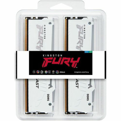 64GB 6000MT/S DDR5 CL30 DIMM KIT OF 2 FURY BEAST WHITE RGB EXPO