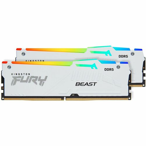 64GB 6400MT/S DDR5 CL32 DIMM KIT OF 2 FURY BEAST WHITE RGB EXPO