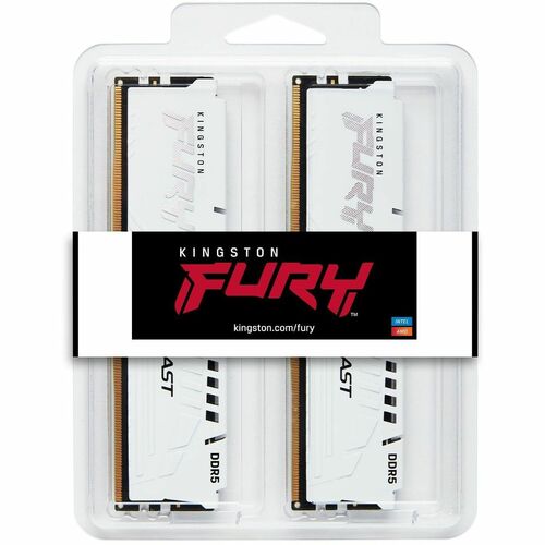 Kit de 2 mémoires DDR5 CL30 32 Go 6 000 MT/S DIMM FURY BEAST BLANC EXPO