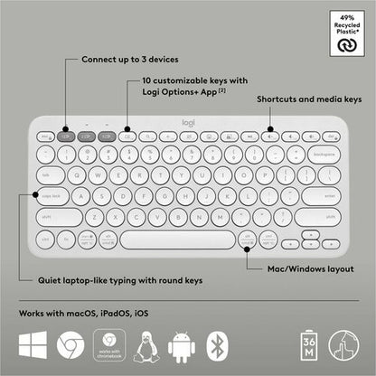 PEBBLE KEYS 2 K380S BLANC TONAL MULTI 4
