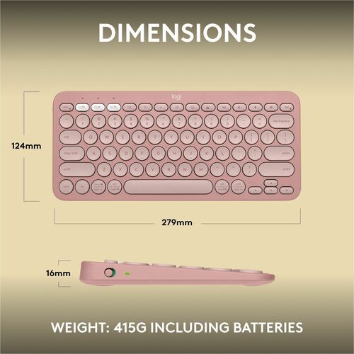 PEBBLE KEYS 2 K380S ROSE TONAL MULTI 4