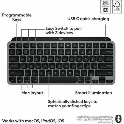 MX KEYS MINI POUR MAC GRIS SPACE MULTI 4