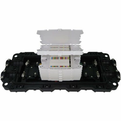 Gabinete horizontal de empalme de fibra Tripp Lite by Eaton con 6 bandejas de empalme, capacidad para 144 fibras, clasificación IP68