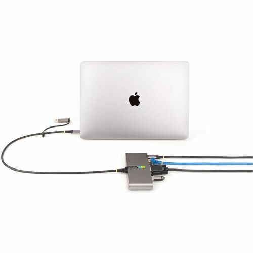 Hub USB-C 2 ports StarTech.com avec Ethernet Gigabit et port série RS232 FTDI, USB connecté