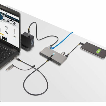 Hub USB-C 2 ports StarTech.com avec Ethernet Gigabit et port série RS232 FTDI, USB connecté