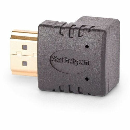 StarTech.com Down Angle HDMI 2.0 Adapter, Male to Female, Vertical 90-Degree Angled HDMI P