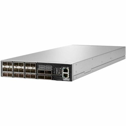 Conmutador HPE 25 GbE 18 SFP28 4 QSFP28 con flujo de aire de medio ancho y conector de alimentación