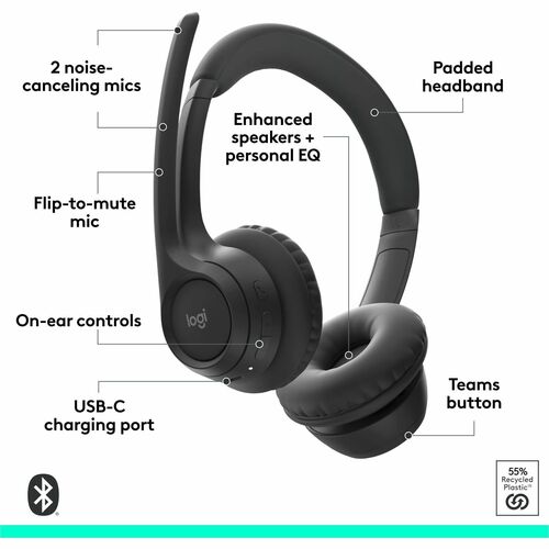 Logitech Zone 305 Headset - Stereo - Wireless