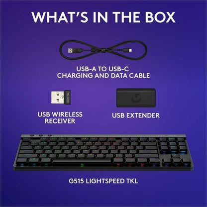 TECLADO PARA JUEGOS G515 LIGHTSPEED TKL LINEAL NEGRO MULTI 4