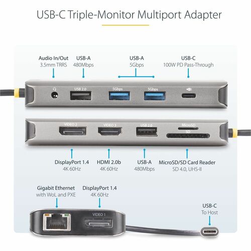 StarTech.com USB-C Triple