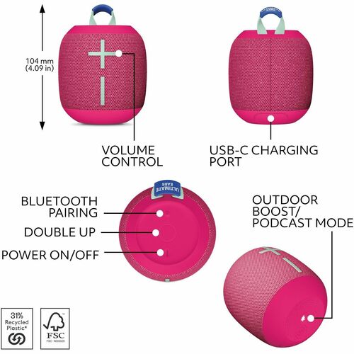 Ultimate Ears WONDERBOOM 4 Portable Bluetooth Spea