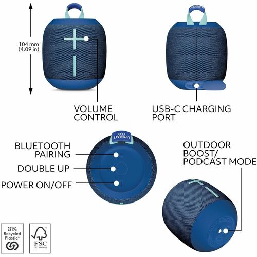Ultimate Ears WONDERBOOM 4 Portable Bluetooth Spea