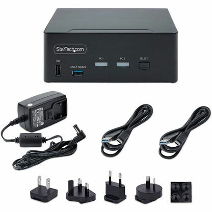 CONMUTADOR KVM DP 1.4 DE 2 PUERTOS - KVM CON PUERTO DE PANTALLA DOBLE