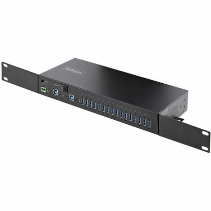 StarTech.com 16-Port Industrial USB 5Gbps Hub with Power Adapter, Mount