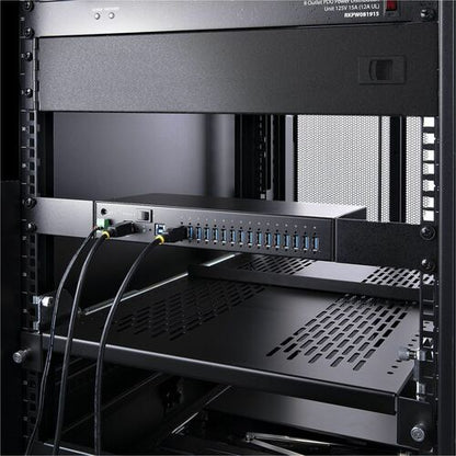 StarTech.com 16-Port Industrial USB 5Gbps Hub with Power Adapter, Mount