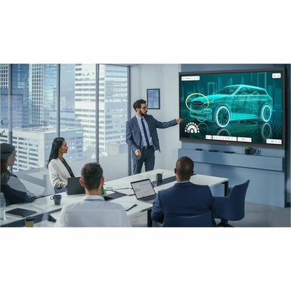 Écran plat interactif 4K UHD 75 pouces. Tableau blanc collaboratif.