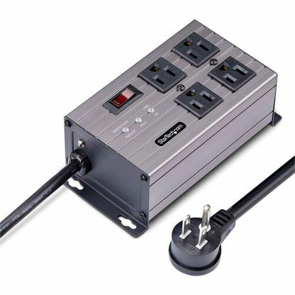 StarTech.com 4-Outlet Industrial Power Strip 125V/15A, EMI/RFI Isolati