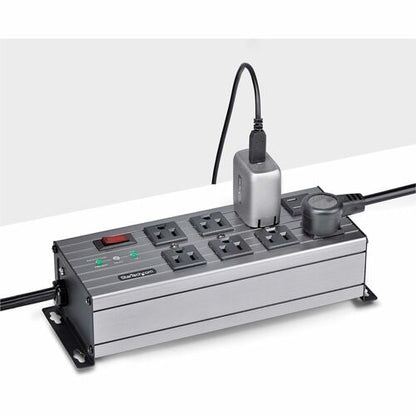 StarTech.com 8-Outlet Industrial Power Strip 125V/15A, EMI/RFI Isolati