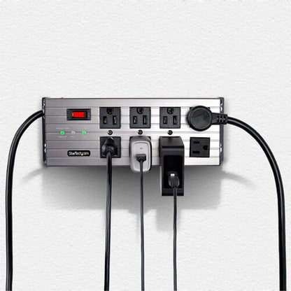 StarTech.com 8-Outlet Industrial Power Strip 125V/15A, EMI/RFI Isolati