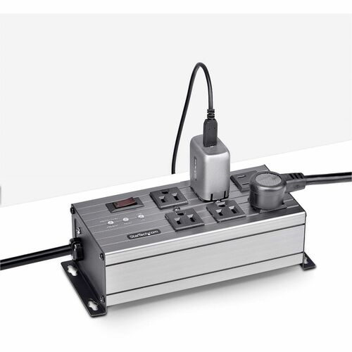 StarTech.com 6-Outlet Industrial Power Strip 125V/15A, EMI/RFI Isolati