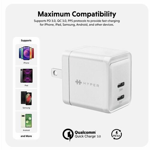 Cargador USB-C GaN Hyper HyperJuice de 35 W - 35 W