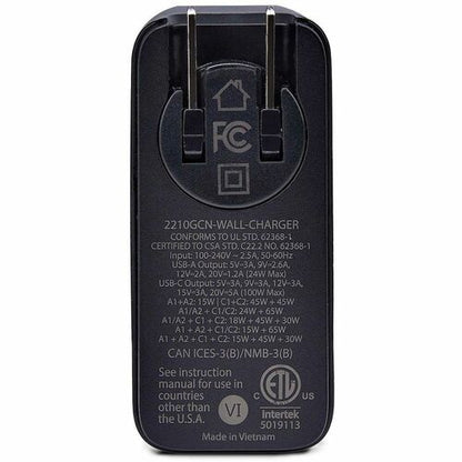 Chargeur mural USB-C StarTech.com 100 W, 2 ports USB