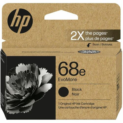 Cartucho de tinta de inyección de tinta original HP EvoMore 68e - Negro - 1 paquete