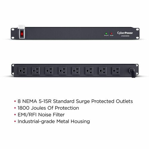 Parasurtenseur/Pr CyberPower CyberPower Rackbar CPS815RMS 8 prises