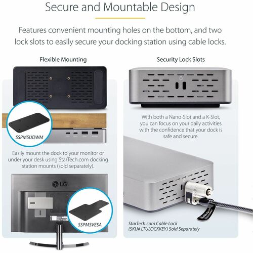 Estación de acoplamiento USB4 de StarTech.com, USB