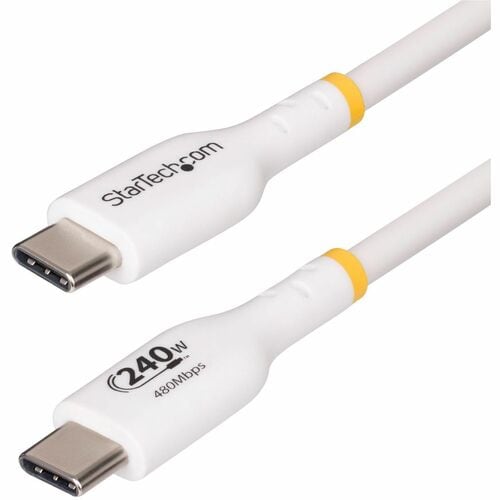 StarTech.com 10ft White USB-C Charging Cable, USB