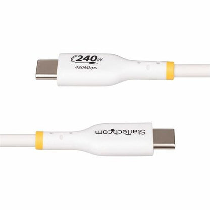 StarTech.com 10ft White USB-C Charging Cable, USB