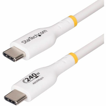 StarTech.com 13ft White USB-C Charging Cable, USB
