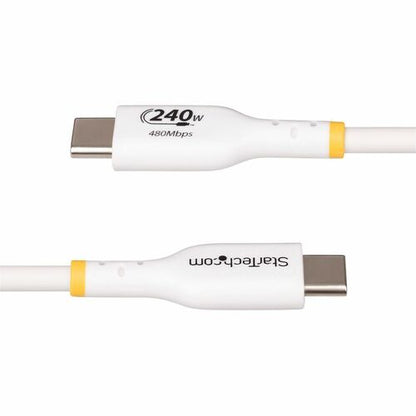 StarTech.com 13ft White USB-C Charging Cable, USB