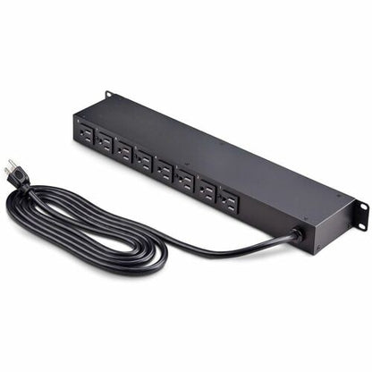 StarTech.com 8-Outlet Horizontal Rack Mount PDU, 1U Power Strip, Outle