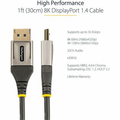 Câble DisplayPort 1.4 StarTech.com de 30 cm