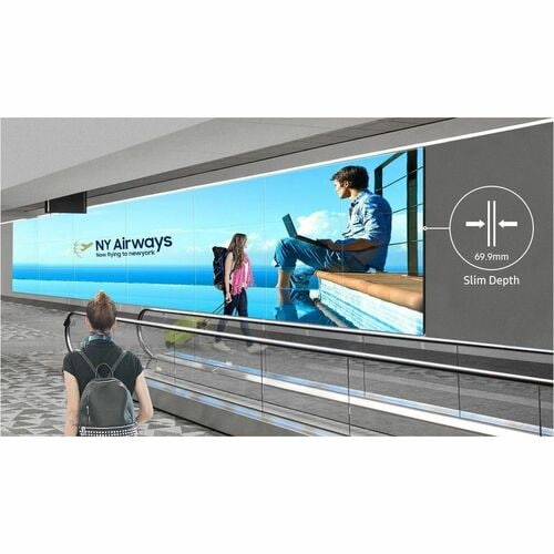 VIDEOWALL DIRIGIDO DE 55 PULGADAS, MARCO ANCHO, DP1.2, SALIDA DE BUCLE, SOPORTE ACM