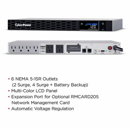 Cyber Power CyberPower CP1000PFCRM1U PFC Sinewave UPS Systems - 1000VA