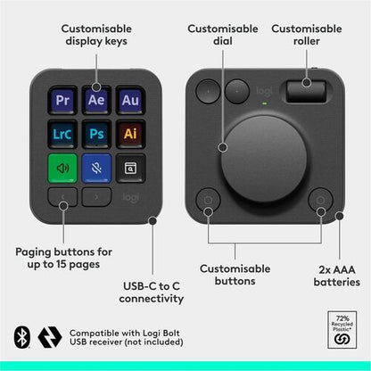 CONSOLE CRÉATIVE LOGITECH MX GRAPHITE MULTI 4