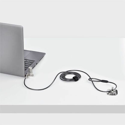 StarTech.com Universal Laptop Cable Lock 6.6ft, Serialized Combo Security Cable