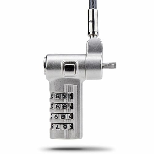 StarTech.com Universal Laptop Cable Lock 6.6ft, Serialized Combo Security Cable