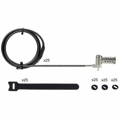 StarTech.com Universal Laptop Cable Lock 6.6ft, Serialized Combo Security Cable