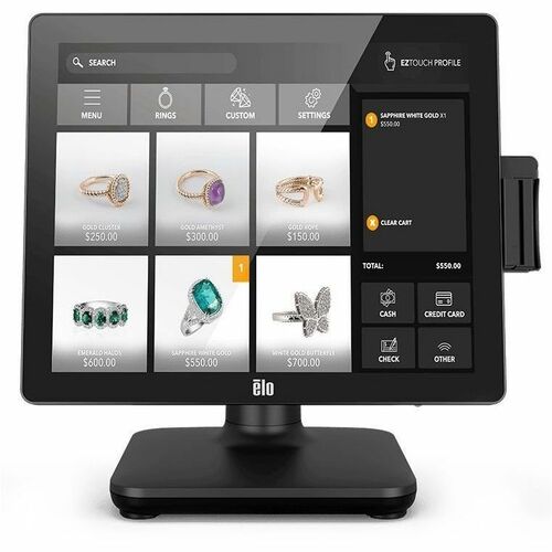 Elo EloPOS System POS Terminal - Celeron G4900T 2.90 GHz - 4 GB DDR4 SDRAM - 128